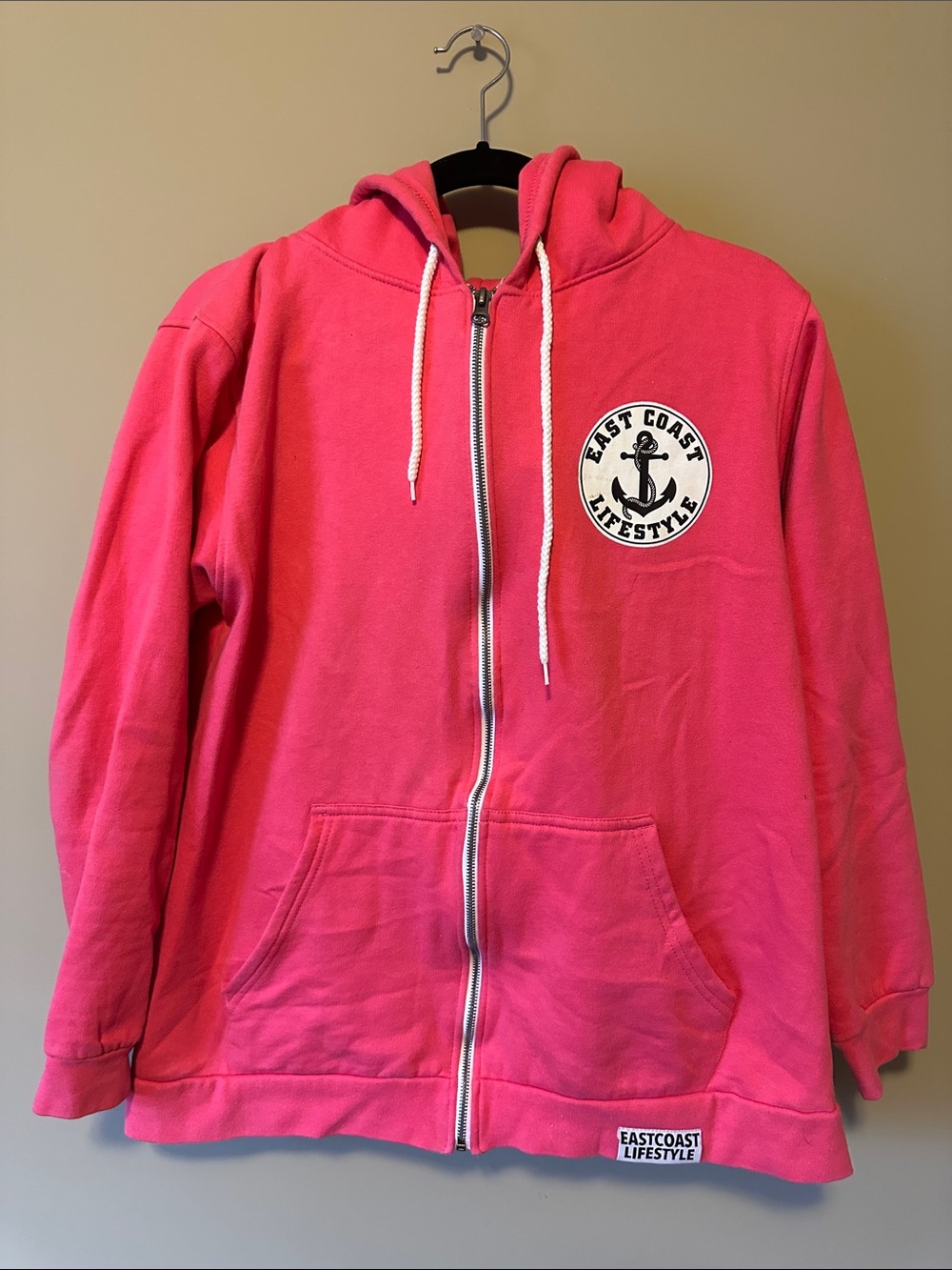 East Coast Lifestyle Women's Pink Zip-Up Hoodie